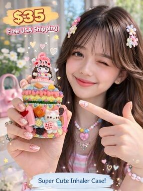 Handcrafted Kawaii Dessert Inhaler Toy - Pink